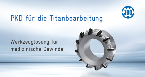 PKD für die Titanbearbeitung: Sondergewindefräser für Knochenschrauben