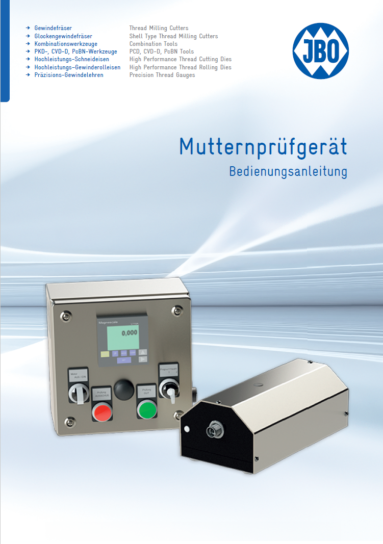 Mutternprüfgerät Bedienungsanleitung Mutternprüfgerät Bedienungsanleitung